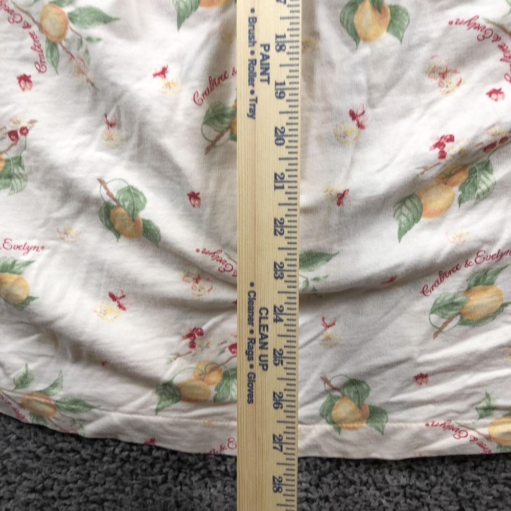 Crabtree & Evelyn Robe Womens Small White Cotton Kimono Belted Lemon Floral - Picture 12 of 13